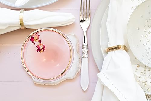 Miniatura 4 de Vietri Aladdin - Cubertería italiana de acero inoxidable 1810 con acabado brillante que incluye cuchillo de colocar, tenedor, cuchara, cucharadita y