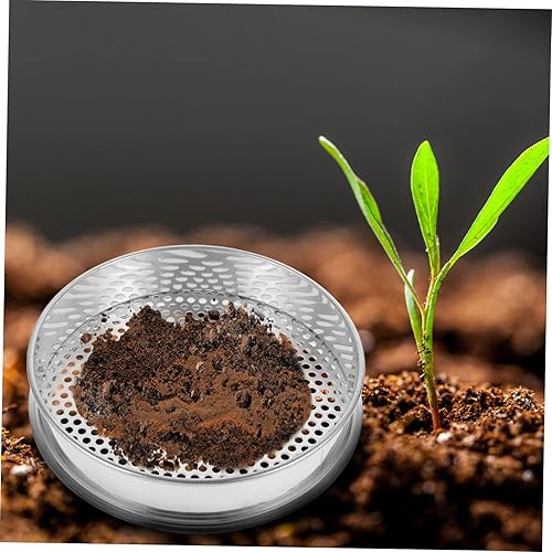 Miniatura 2 de Toddmomy Tamiz de malla fina de acero inoxidable rotativo tamiz de suelo para jardín, tamiz de suelo redondo para el hogar, cocina, tamiz multiusos