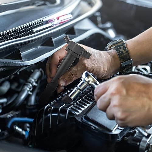 Vista 9 de Marsram Paquete de bobinas de encendido UF487 y doble bujía de iridio para Toyota Lexus 2005-2018 Camry Highlander Avalon Rav4 Sienna Venza RX350