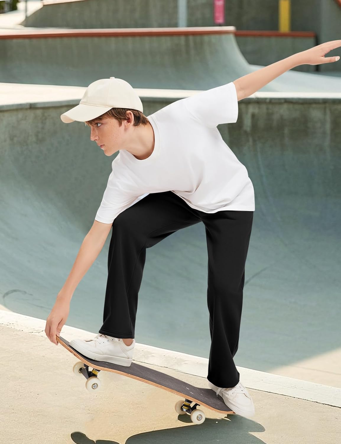 Flygo Boys Sweatpants Fleece Jogger Sherpa Lined Boys Athletic Pants Kids Sweatpants with Pockets - Image 3