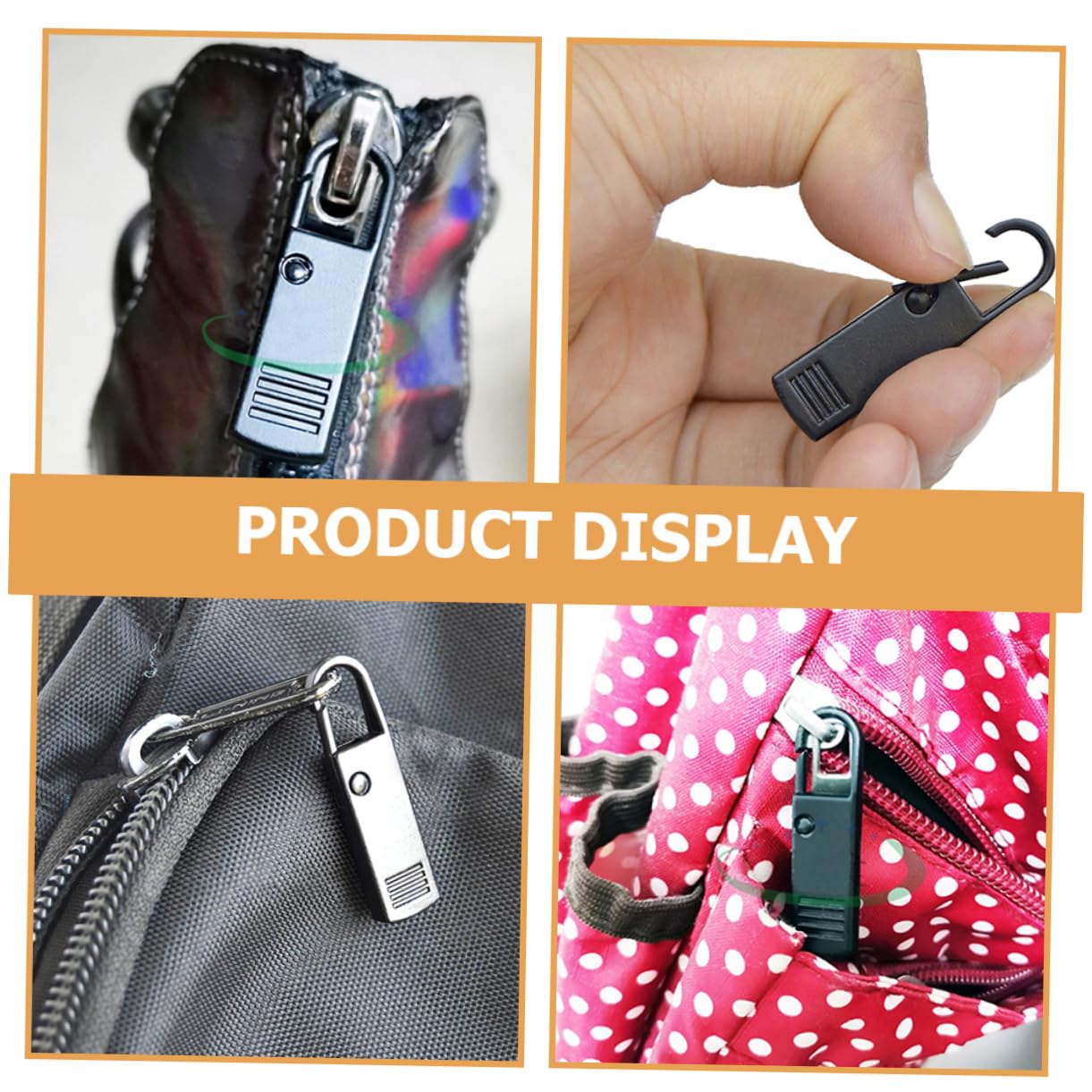 Ciieeo Coat Zipper Tab Replacement 8pcs Metal Zipper Pullers for Bags Handbags and Suitcases