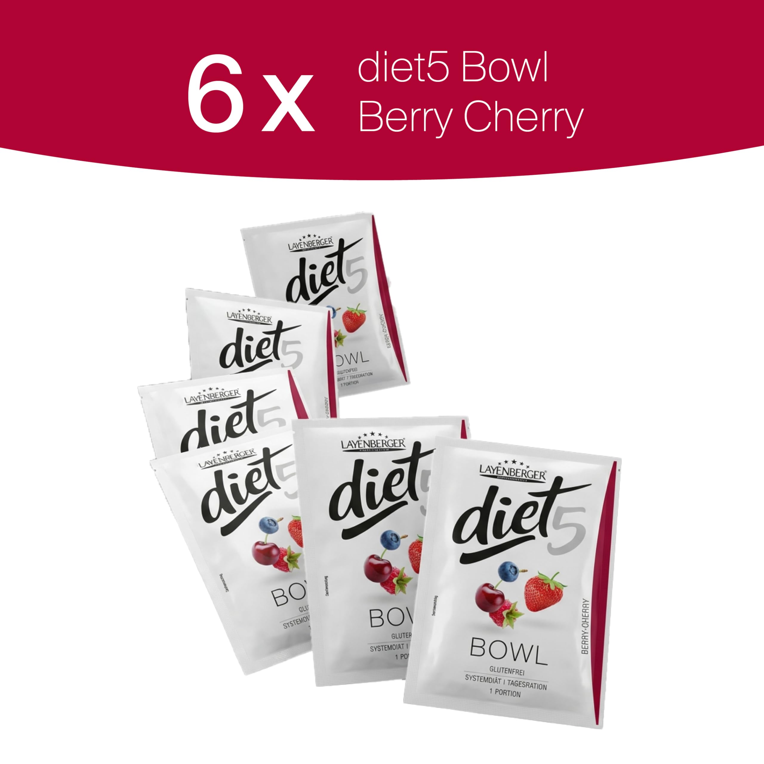 Layenberger diet5 7 Tage-Diät-Paket - Formula Diät inkl. Abnehm-Plan, Tagesrationsdiät glutenfrei - 35 Portionen (1,678 kg)