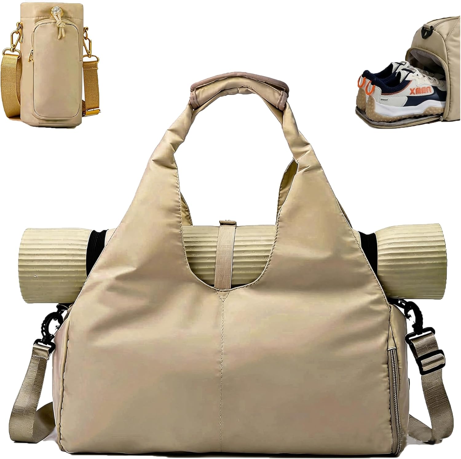 Yoga Mat Bag, Sport yoga Gym Bag for women, Lightweight yoga mat bag carrier with Yoga Strap, Carryall Yoga Tote Bag