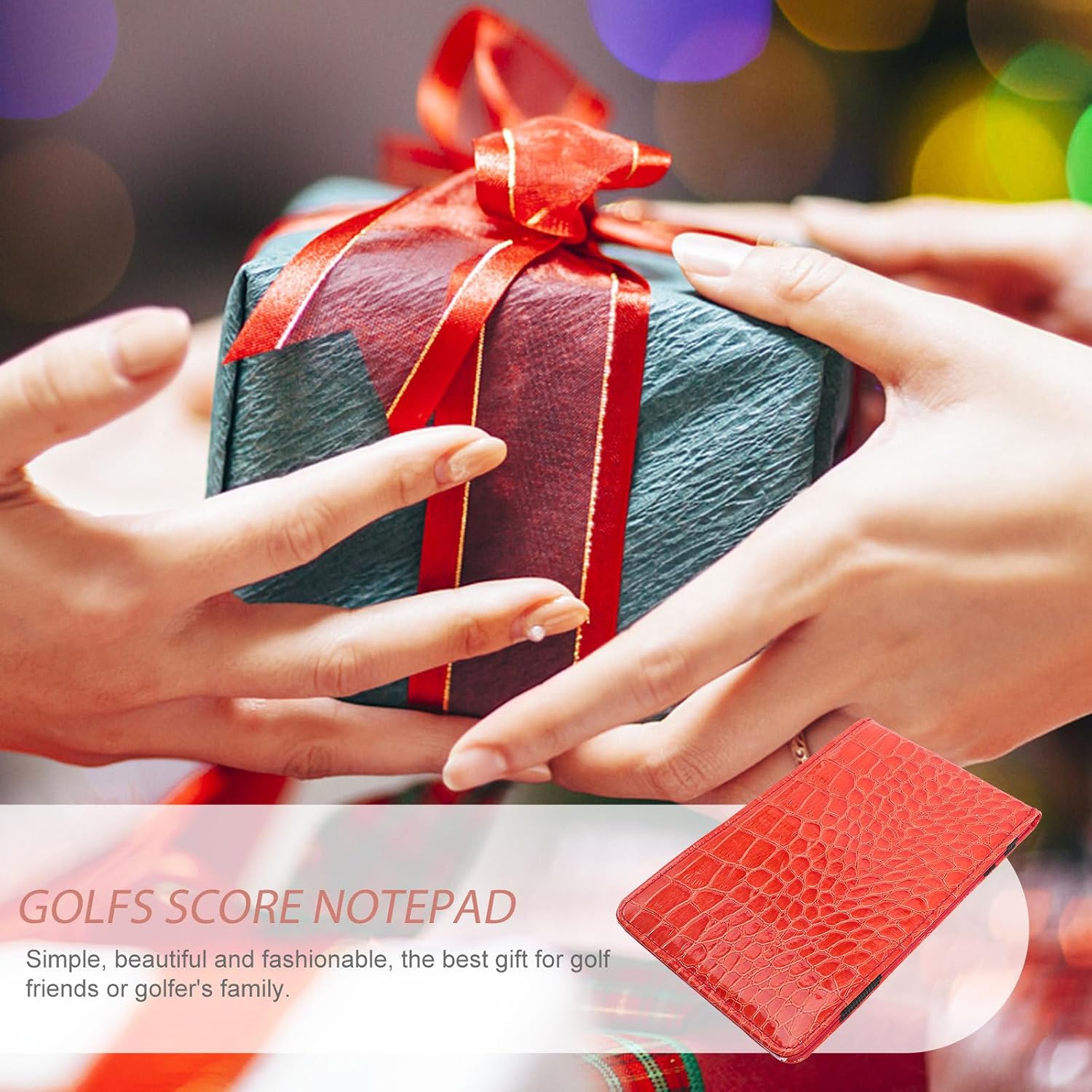 Amosfun Portable Golf Scorebook with Pu Leather Cover Well-Made and Easy to Mark Golf Score Recording Book Lightweight and Simple Style Color Color