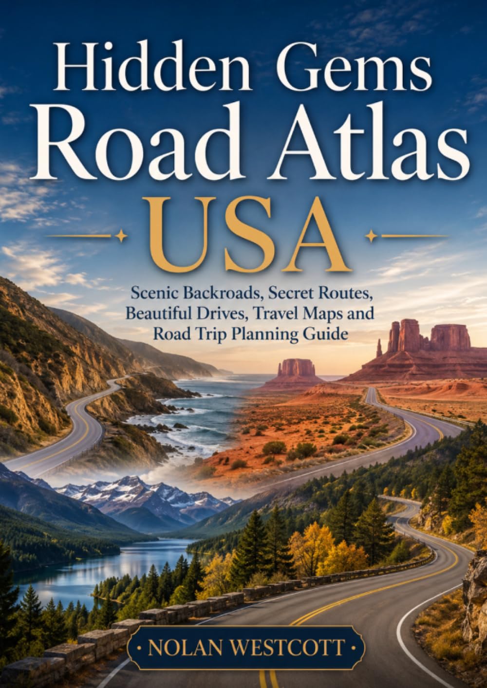 Hidden Gems Road Atlas USA: Scenic Backroads, Secret Routes, Beautiful Drives, Travel Maps and Road Trip Planning Guide