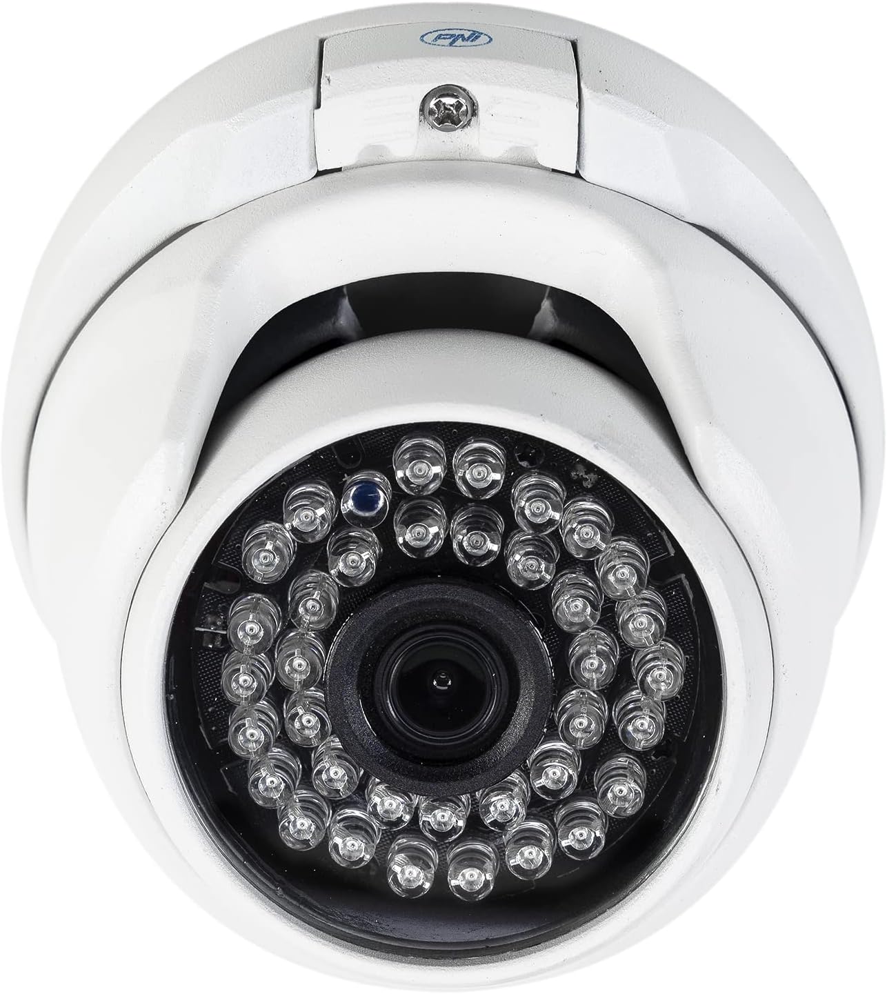 Фронт view of PNI House AHD25 camera showing lens and IR LEDs