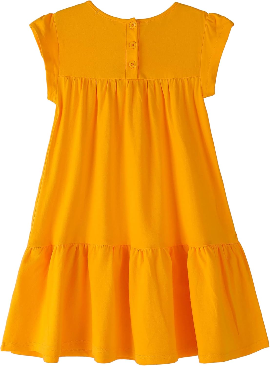 Youwon Girls Dress Short Sleeve Solid Color Tunic A-Line Tiered Swing Dress 2-6 7-16 - Image 3