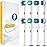 Qitizu Replacement Heads Compatible with Oral B Braun Electric Toothbrush, Replacement Toothbrush Heads Fit for Oral-b Pro 1000/7500/3000/7000/8000/500, 8 Packs (White)