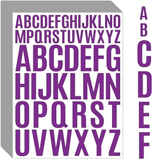 Bemeol Letter Stickers 1560 Pieces 30 Sheets Stick on Vinyl Letters Capital Alphabet Sticker Letter for Craft Bulletin Boards Classroom Home Business Decor(Purple,1 Inch,2 Inch)