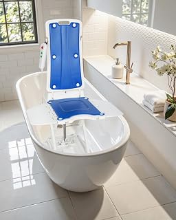 Electric Bath Lift Chair, IP68 Waterproof Bath Lift Chair For Tub, Floor Chair Lift Assist Devices For Seniors & Disabled, FLYCITY Elderly Assistance Products, Raises Up to 20" | Support Up to 300 LBS