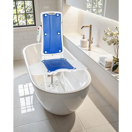 Electric Bath Lift Chair, IP68 Waterproof Bath Lift Chair For Tub, Floor Chair Lift Assist Devices For Seniors & Disabled, FLYCITY Elderly Assistance Products, Raises Up to 20" | Support Up to 300 LBS