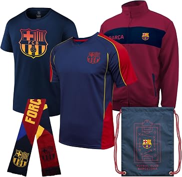 Icon Sports Pro League Ultimate Fan Pack Officially Licensed 5-Piece Soccer Merch - Shirt, Jersey, Jacket, Scarf, Bag