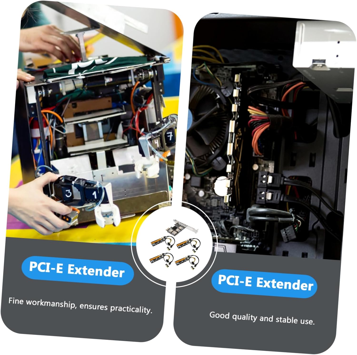 DOITOOL Pci-e Riser Card USB to Pcie Adapter for Computer Expansion Plated Easy Install
