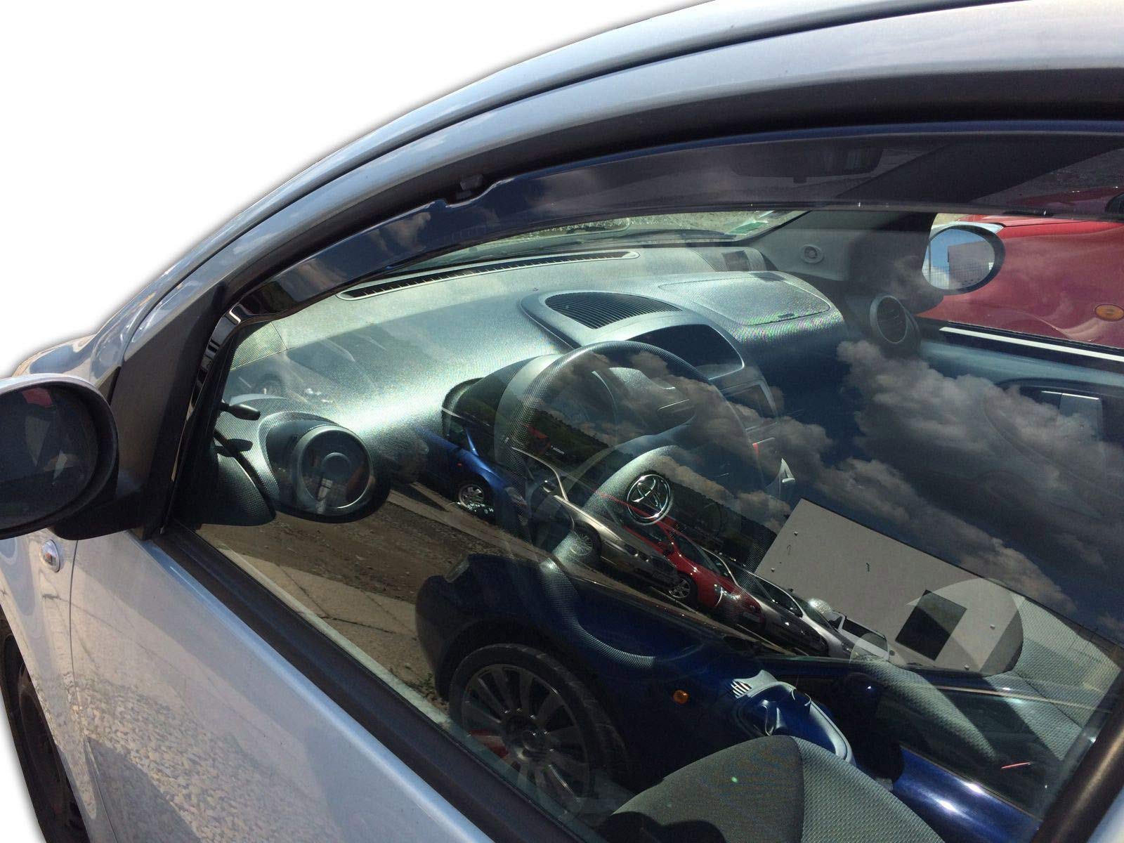 HEKO Windabweiser Für Alfa Romeo 166 (1998–2007) – Getönt, 2-teilig Vorne, Mit Metallclips, Aerodynamisch