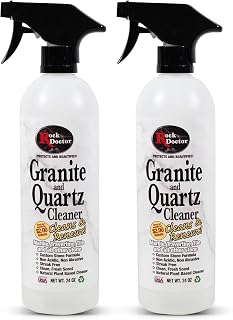 Rock Doctor Granite & Quartz Cleaner Spray 24 oz.Can, Cleans Tile, Marble, Kitchen Countertop, and Natural Stone Surfaces, Streak-Free Shine Pack of 2