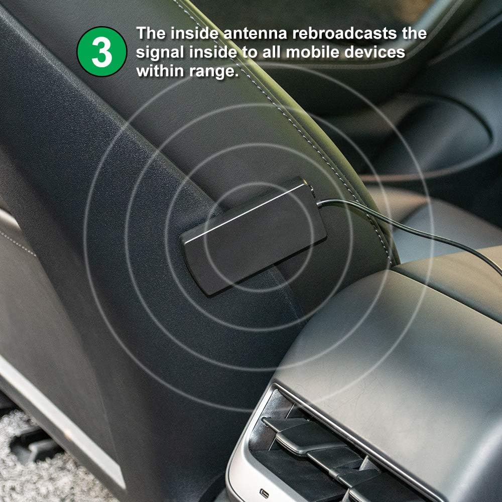 Exclusive Discount 80% Offer Amazboost Cell Phone Booster for Car, Truck,RV,Pickup or SUV,Vehicle 5 Bands Signal Booster Apply to All U.S. Carriers | Compatible with Verizon AT&T Sprint T-Mobile（5G Ready,Band12, 13,17,5,25,2,4 ）