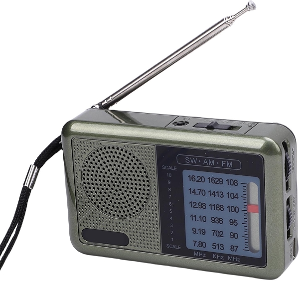 Портативное радио для пожилых людей AM FM SW полнодиапазонный приемник с HiFi звуком USB перезаряжаемый аккумулятор компактный дизайн для дома и улицы БЕЛЫЙ
