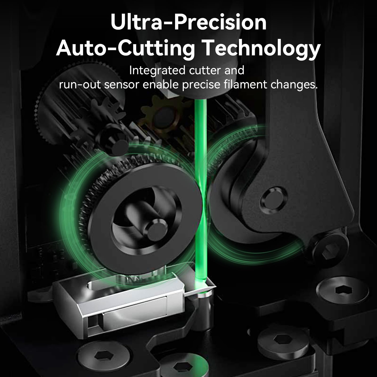 Kit Extrusor Creality K2 Plus con High-Hardness Dual Gears Drive, Built-in Filamento Break Sensor, Fuerza de hasta 80N, Alto Par de Extrusión Comaptible with Creality K2 Plus Combo Impresora 3D