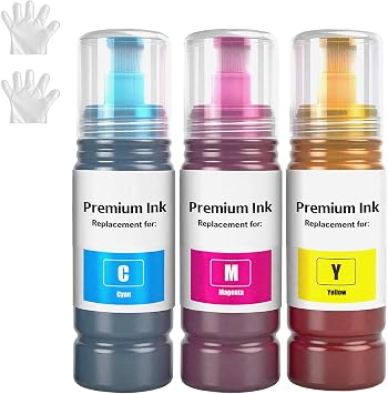 T522 Ink Refill Bottles ET-2800 ET-4800 ET-2400 ET-2803 for E522 Color Ink Compatible ET-2800 ET-4800 ET-2400 ET-2803 ET-2840 ET-2720 ET-4700 ET-4810 Printer 3Pack CMY
