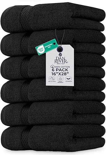 Miniatura 123 de DAN RIVER Paquete de 24 paños para ducha [12x12] - Paños de 100% algodón, paños de baño de franela de calidad premium para el baño, paños altamente