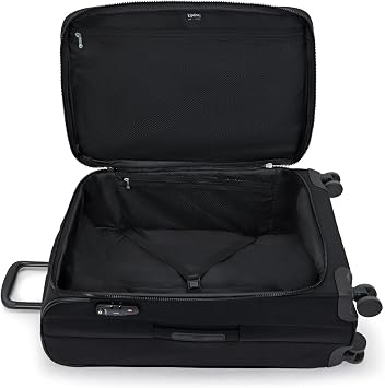 Kipling New Youri Spin Medium 4 Wheeled Rolling Luggage, Black Noir, 16.5''L x 26.75''H x 11.75''D