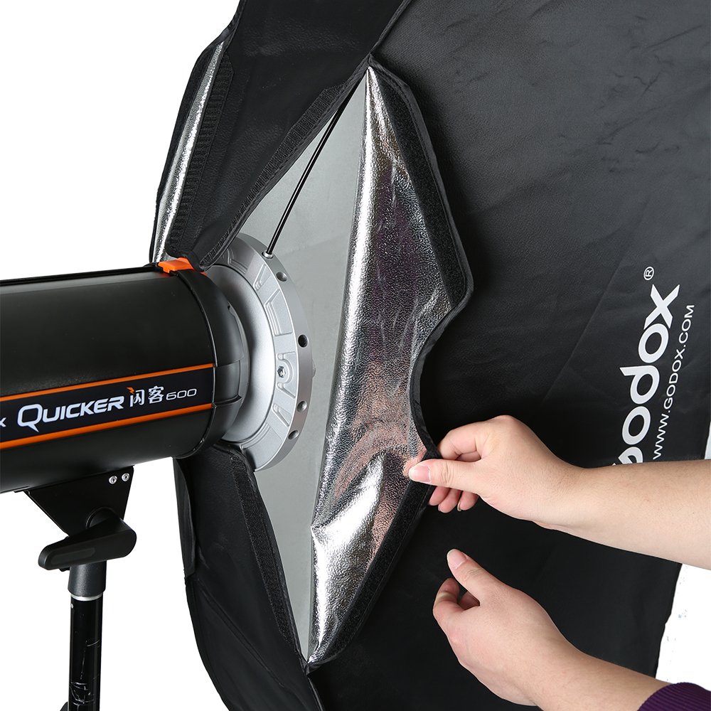 Godox 35 x 160 cm Grid Honeycomb Softbox Bowens Monte para Estudio Strobe Flash Lampara + Letwing Paño (SB-FW 160x35)