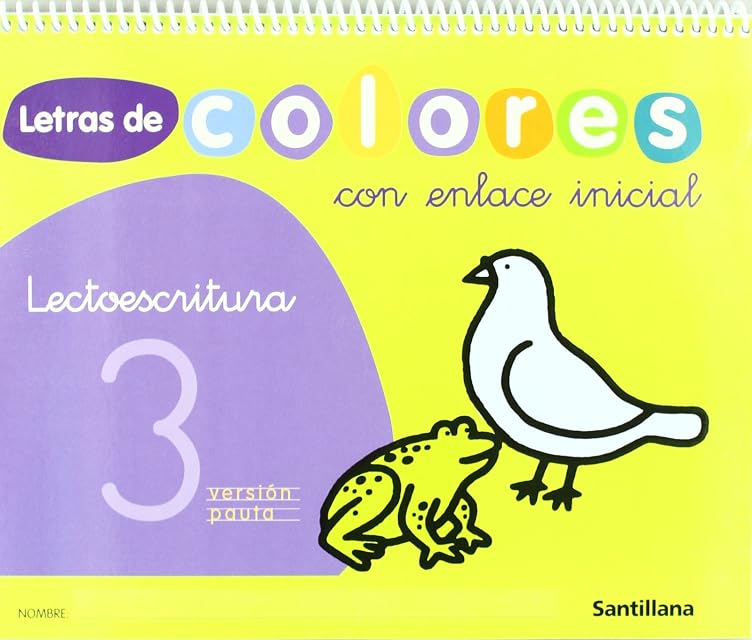 Portada de Letras de colores, lectoescritura, Educación Infantil. Cuaderno 3