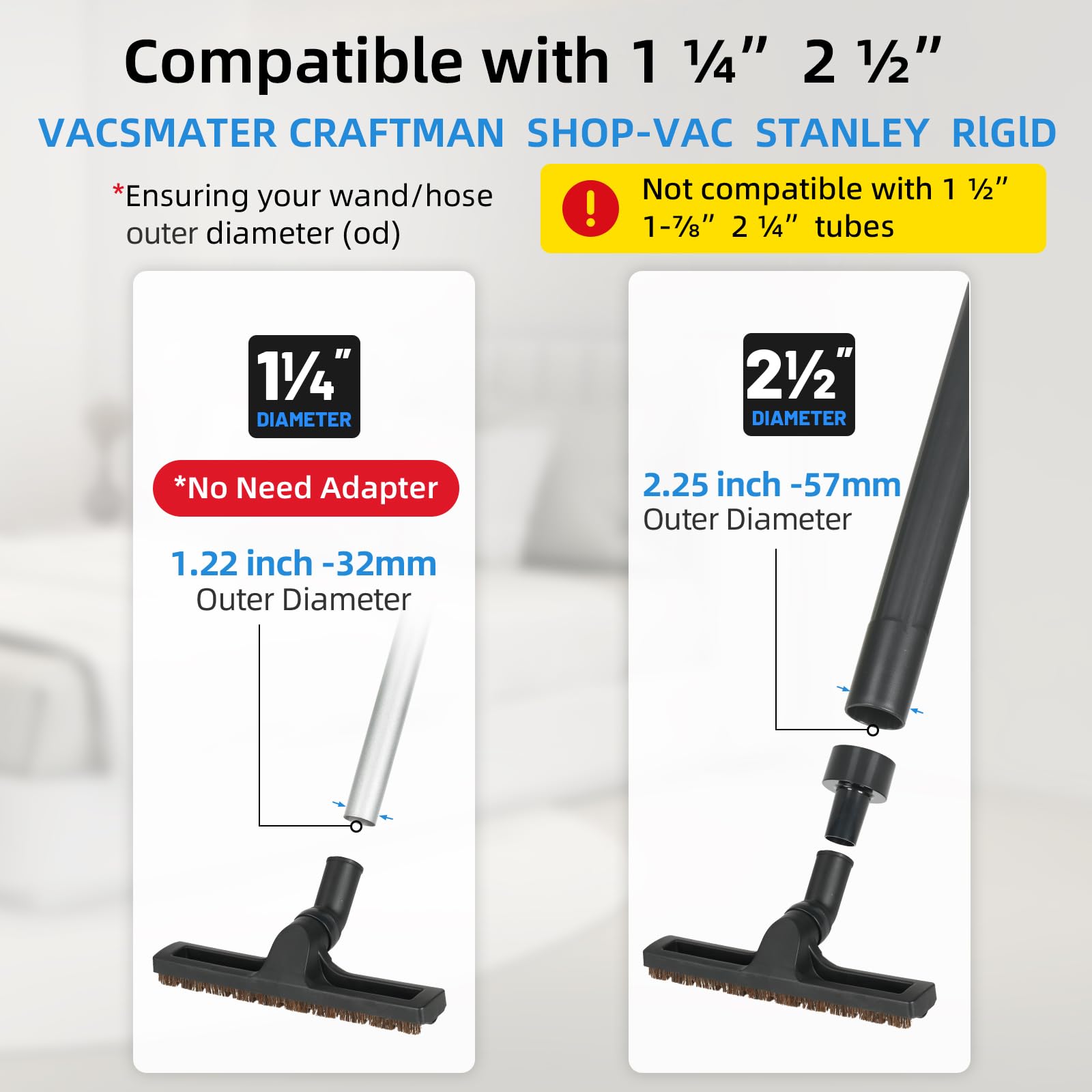 Mocowanie szczotki próżniowej do twardej podłogi, włosie końskie, szerokość 30 cm, obrót o 360 stopni, do sklepu Vac 2-1/2, 1-1/4, węże 1-3/8 cala, czarne
