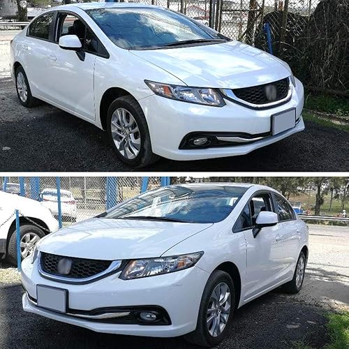 Miniatura 4 de CNNELL Un par de luces antiniebla para Honda Civic Sedan 4 puertas 2013 2014 2015 conductor pasajero lámparas con interruptorbombillas reemplazo