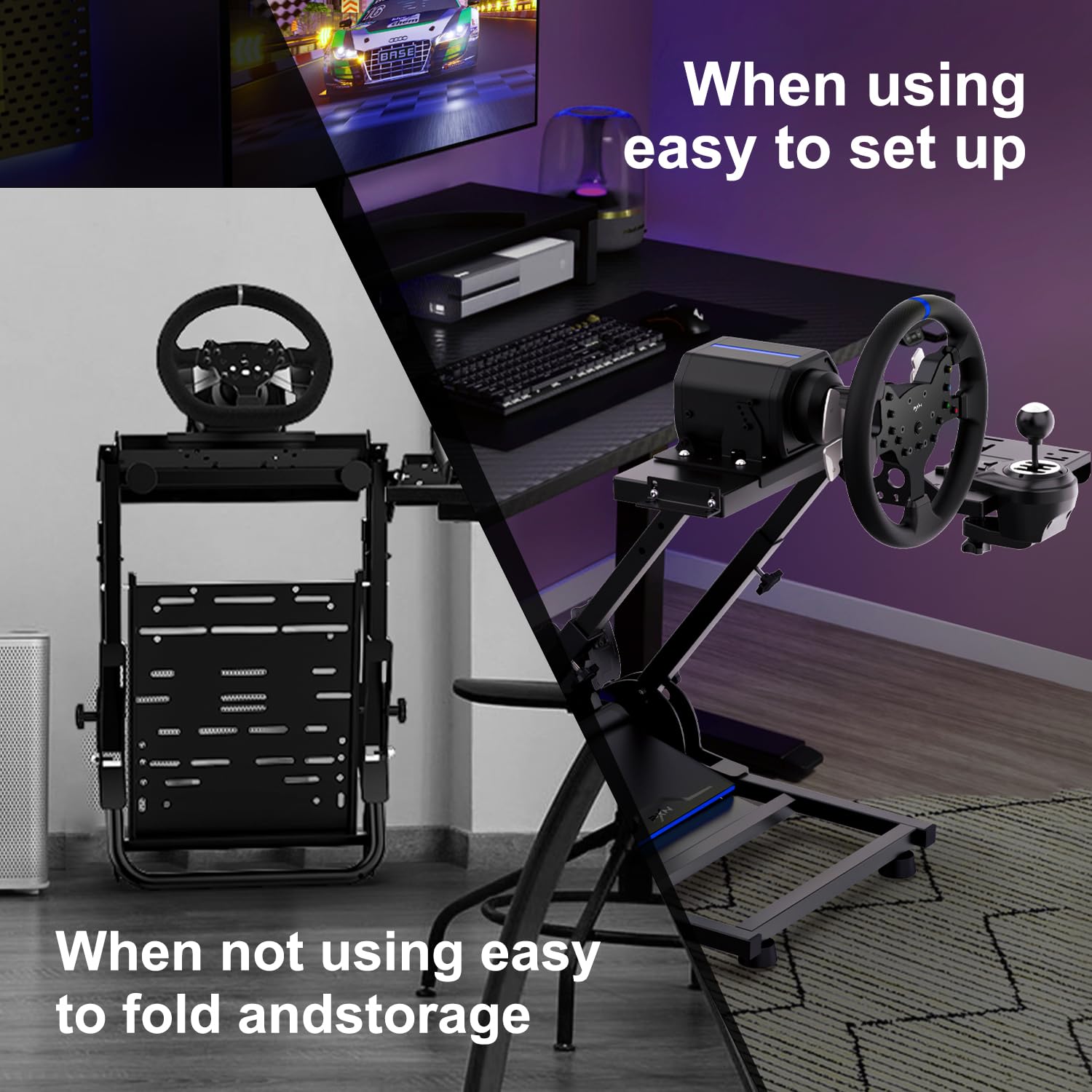 PXN A10 Racing Wheel Stand Shifter Mount Gaming Wheel Stand fit