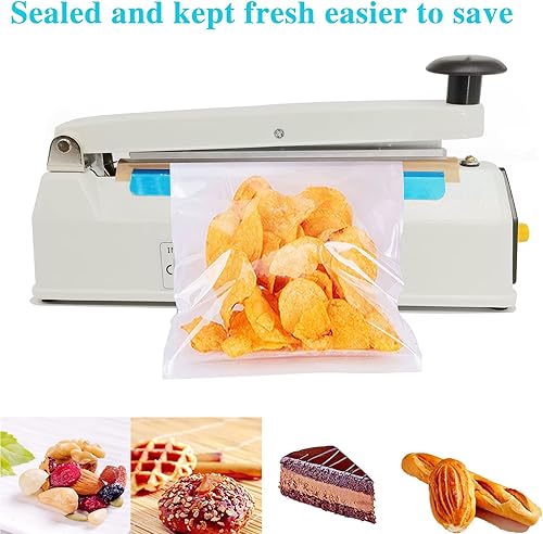 Miniatura 9 de Sellador térmico por impulso, sellador de bolsas Mylar de 8 pulgadas, sellador térmico para bolsas de plástico, carcasa de hierro de metal, sellador