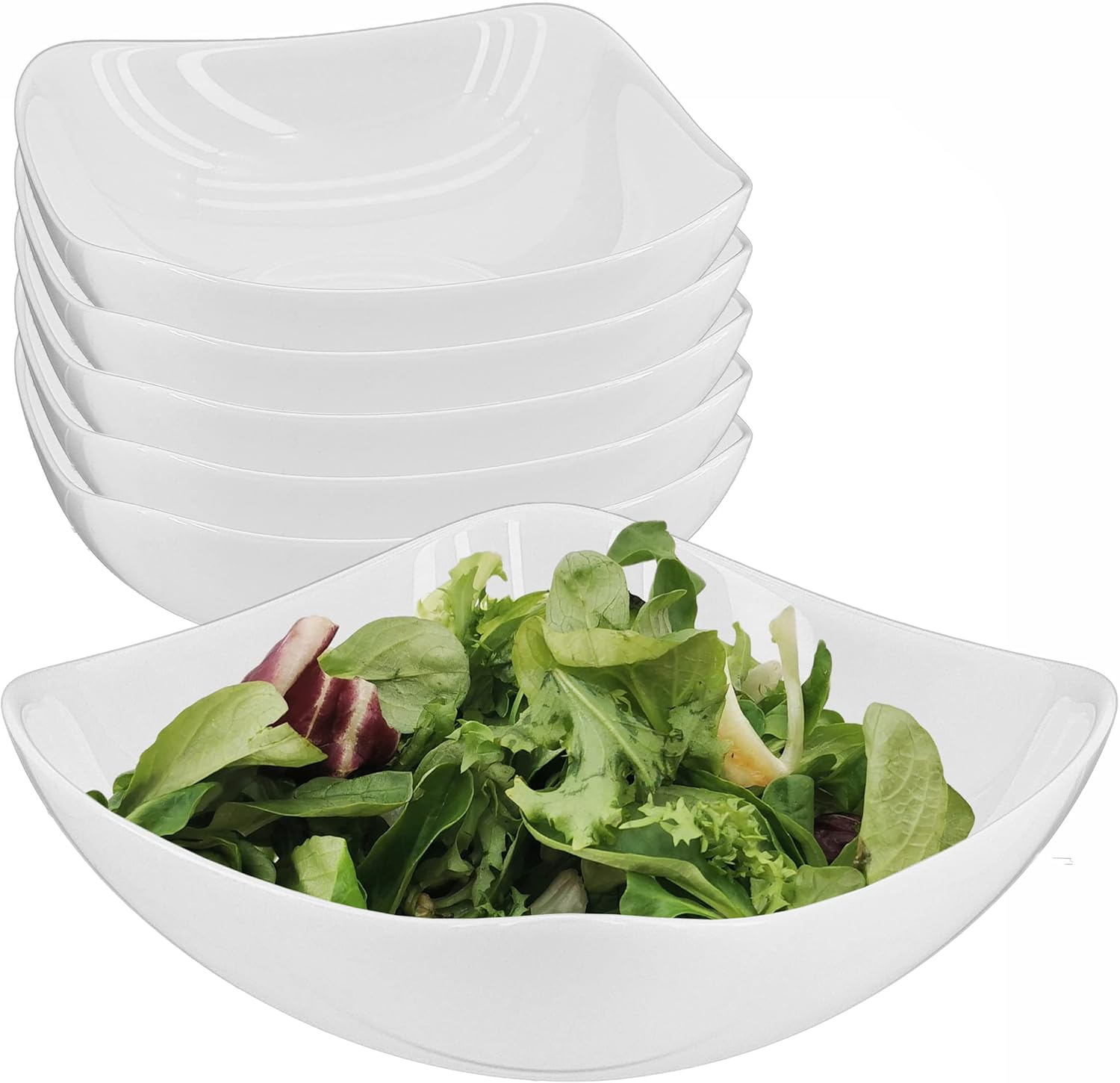 My-goodbuy24 Salatschüssel aus Porzellan - 6-teiliges Set - 15 x 15 x 5