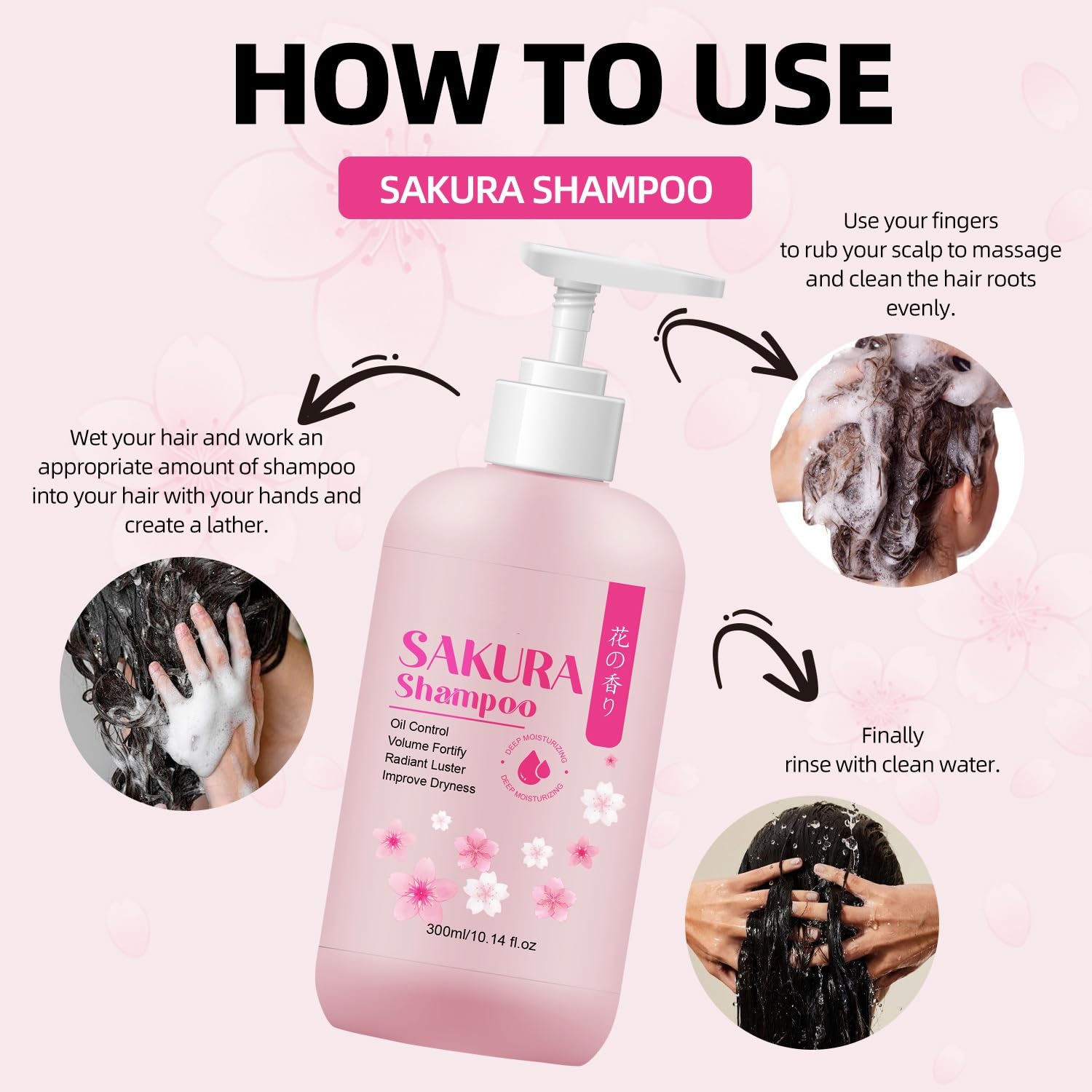 Amazon.com : Sakura Shampoo + Conditioner Set, Japanese Shampoo