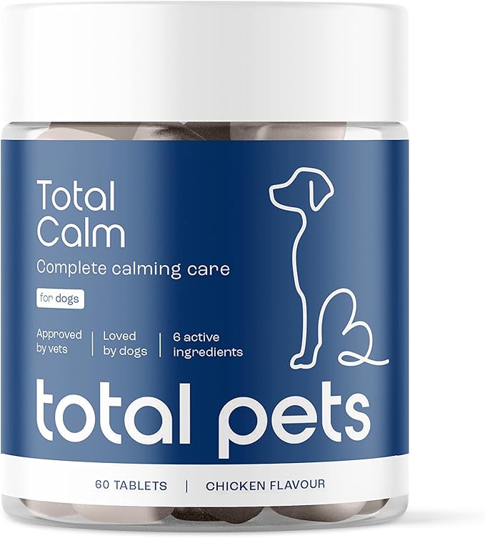 Total Calm Calming Tablets for Dogs Reduces Stress, Anxiety, Barking