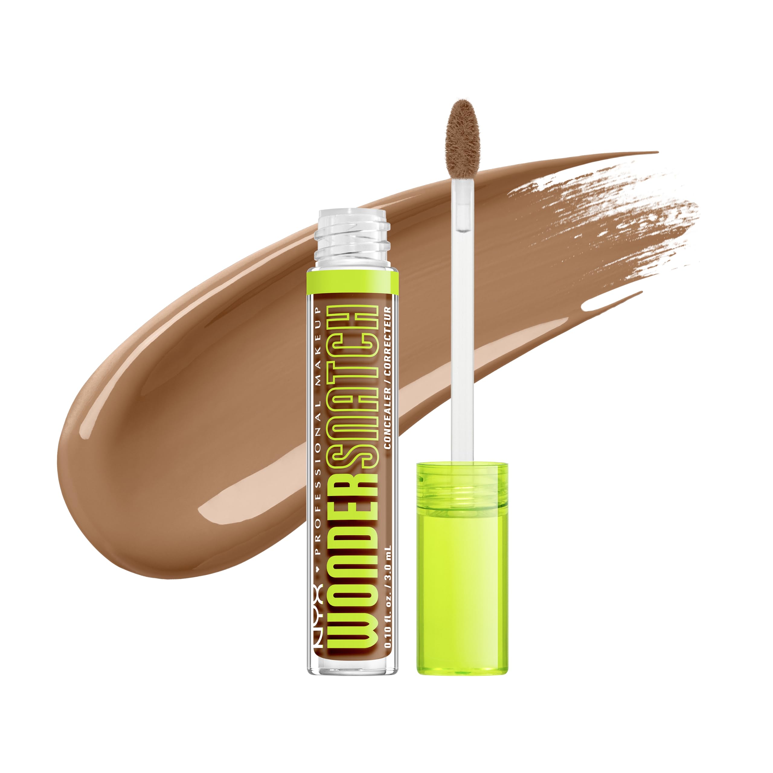 NYX Professional Makeup, Wonder Snatch Concealer, flüssig-cremige Formel, soft-mattes Finish, wasserfest, färbt nicht ab, spendet bis zu 24 Stunden Feuchtigkeit, vegane Formel, 23 Sienna, 3,5 ml