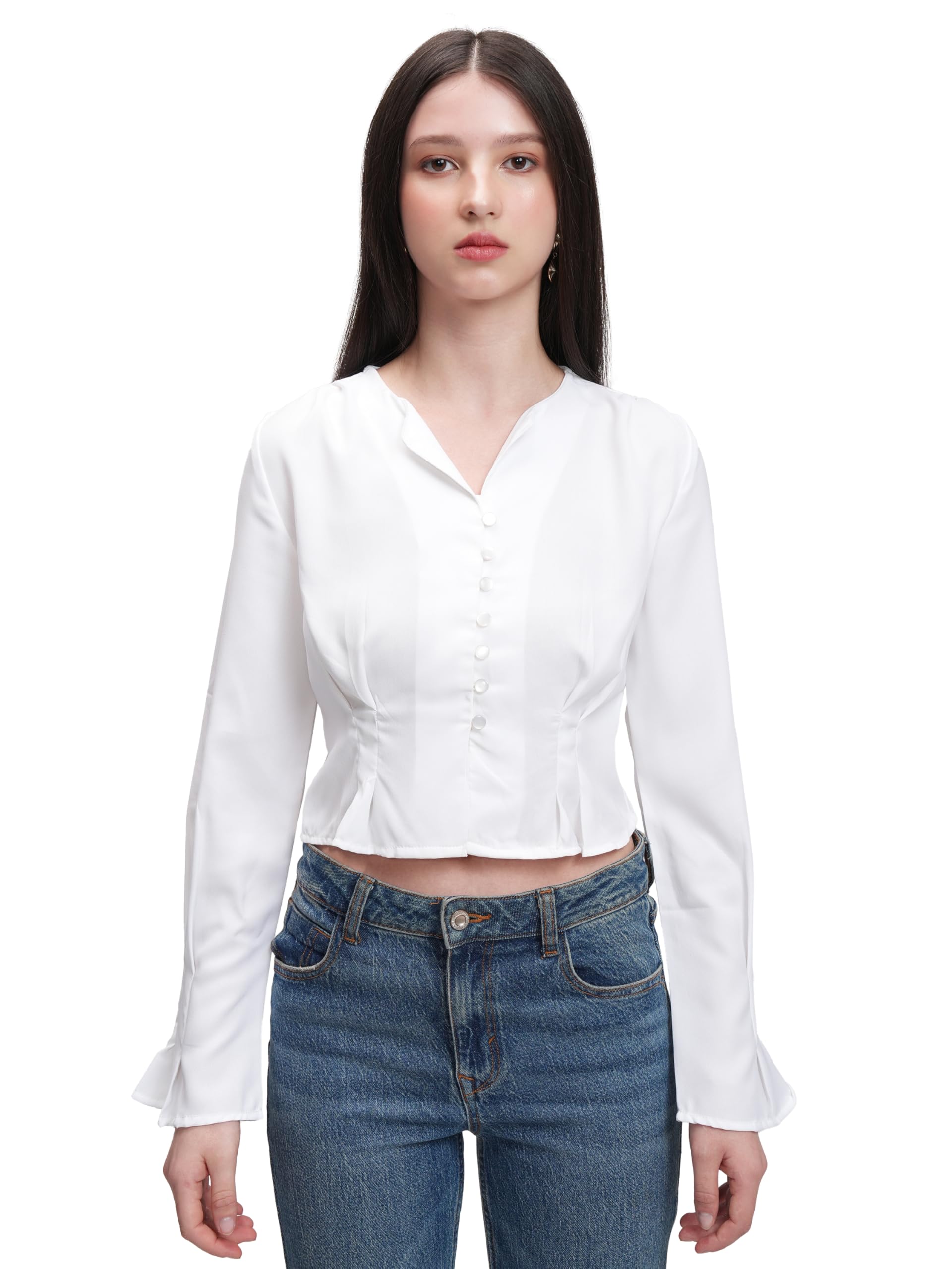 tokyo talkies Women's Solid Regular Fit Shirt-picture-30