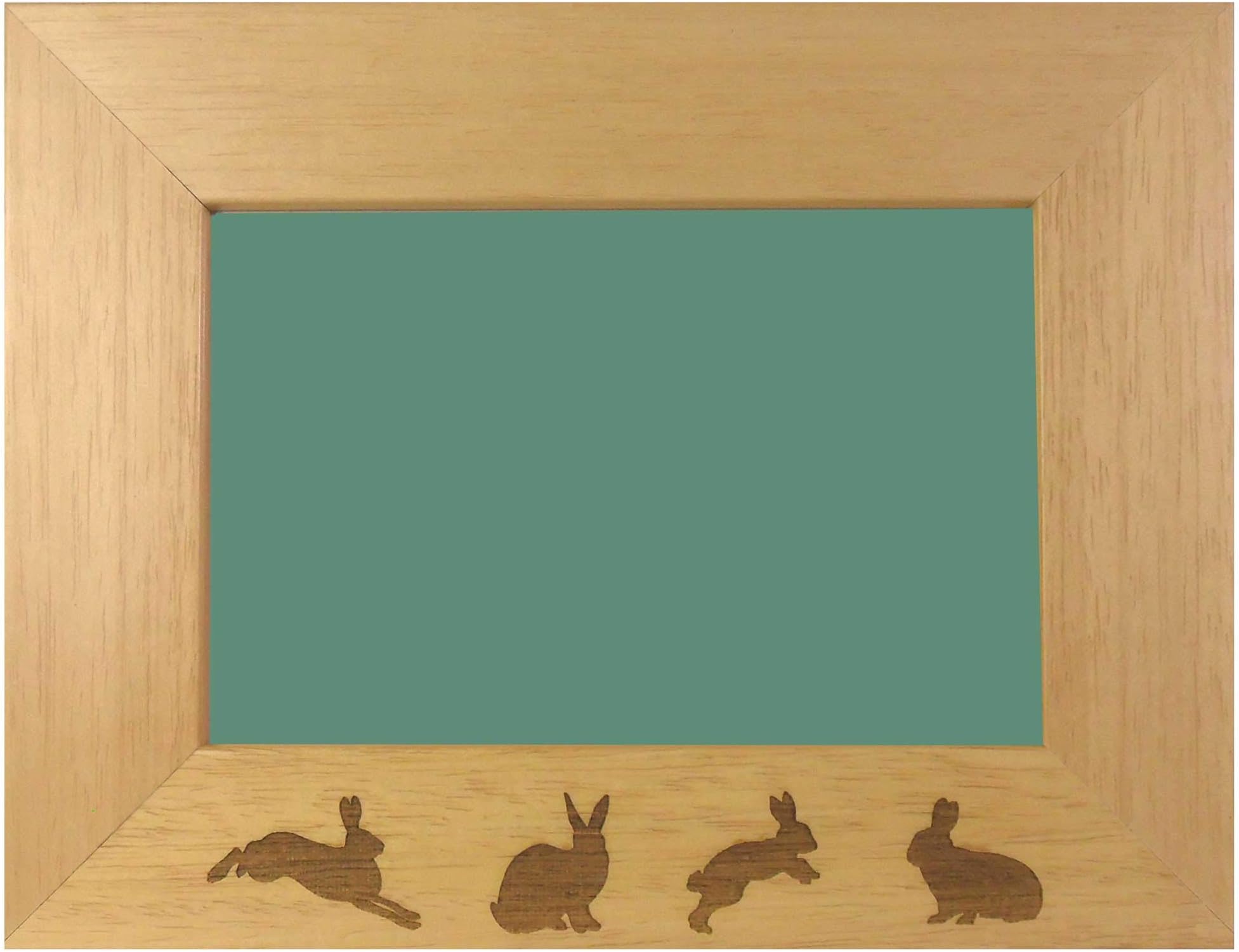 Bunny Rabbits Design Engraved Wooden Photo Frame 6x4 Easter Gift