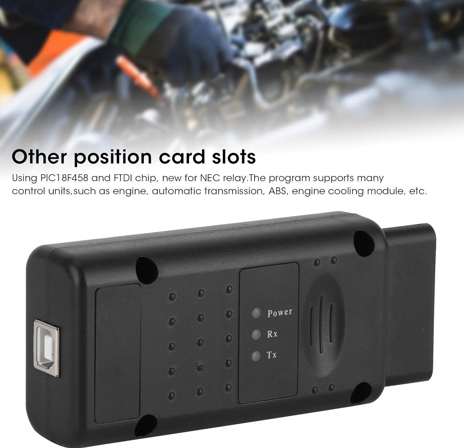 V1.95 Interfejs OBD2 Skaner PIC18F458 Chip FTDI Kody błędów Narzędzie diagnostyczne czytnika dla