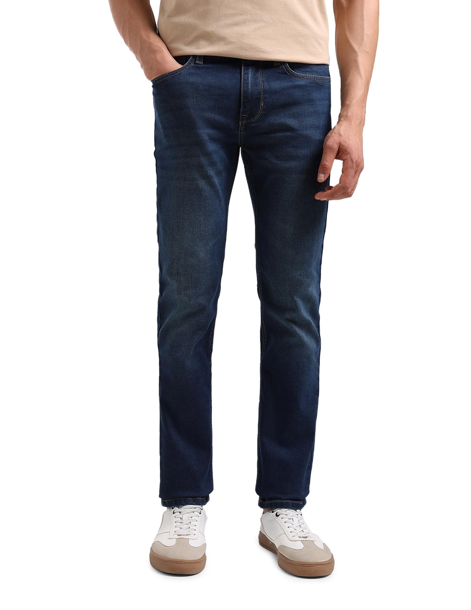 flying machine Men's Slim Straight Fit Jeans| Solid | Mid Rise | Stretchable | Jeans for Man-picture-36