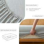COTTEBED King Size Sheet Set - Comfy Breathable & Cooling Washed Polycotton Bedding Sheets - Hotel Luxury All Season Use Bed Sets - Extra Soft - 16-Inch Deep Pockets - Easy Fit - 4 Piece Set - Grey