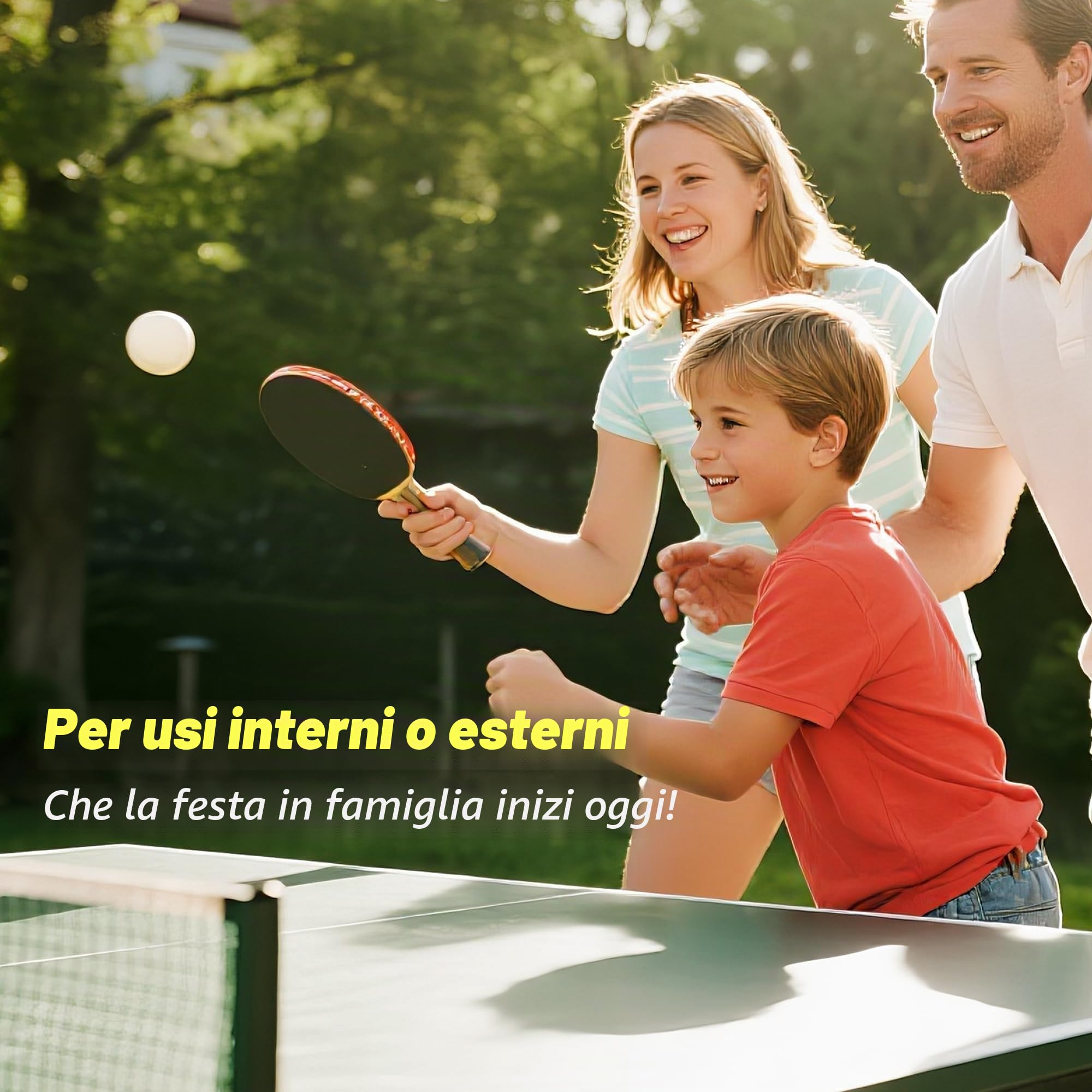 Sportout Racchette Ping Pong - 7 Strati, ITTF Approva la Gomma Racchetta da ping pong, Spugna 2mm Racchetta da Ping Pong Professionale per Allenamento e Competizione Insieme a Custodia