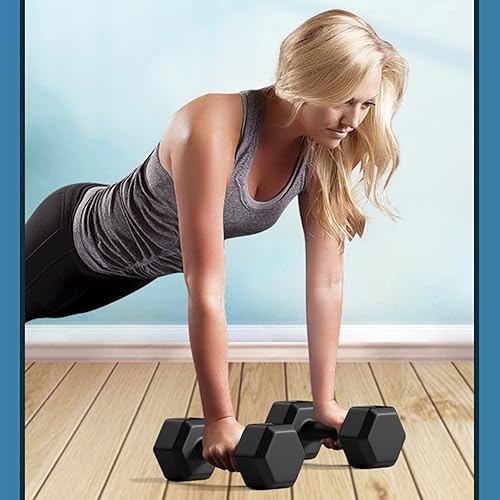 Miniatura 6 de YQJY Juego de mancuernas hexagonales de pesas para el hogar, juego de pesas de hierro fundido, equipo de fitness, gimnasio, entrenamiento de fuerza,