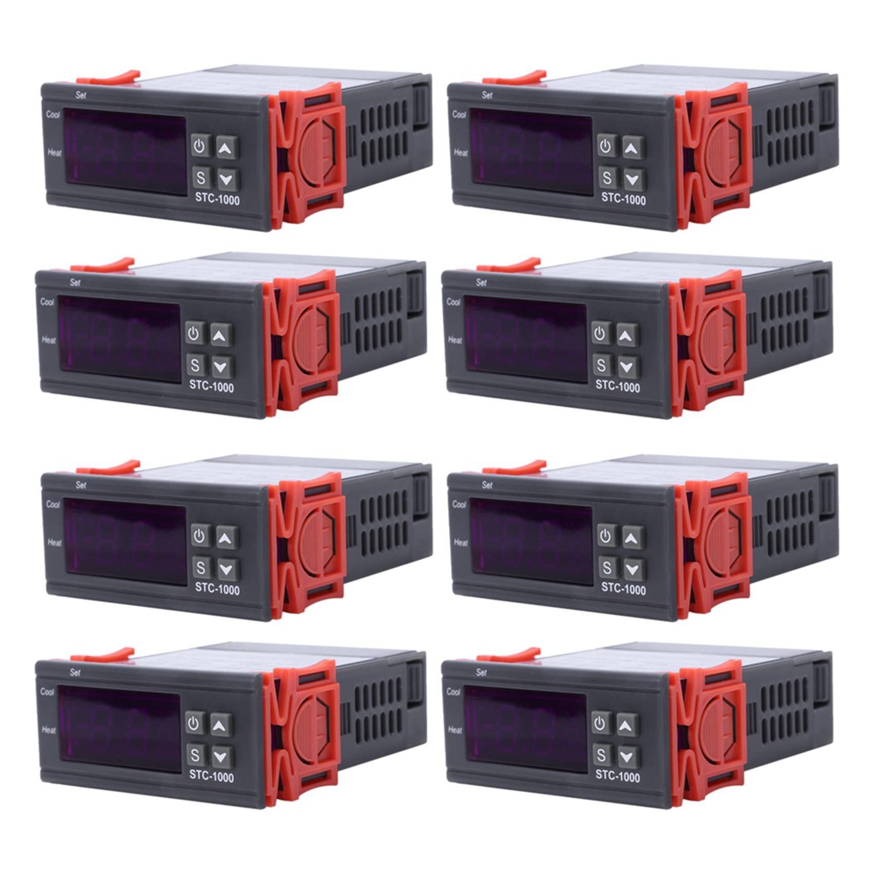 Jnchdghwa As Shown 8X 220V Digital Temperature Controller Thermostat Regulator+Sensor Probe