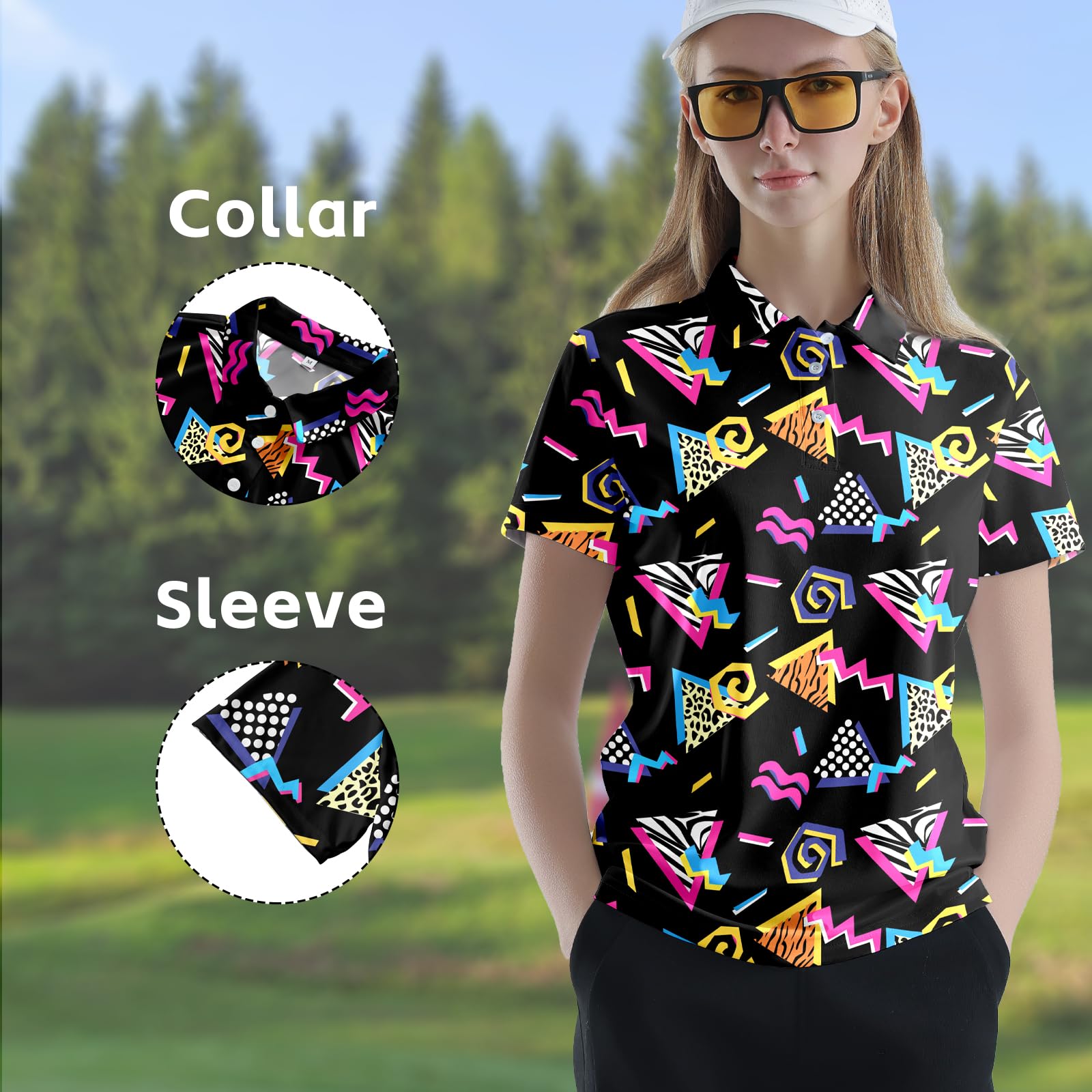 Camisas de golf divertidas para mujer, camisa de golf casual