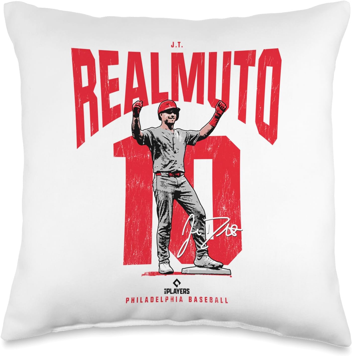 J.T. Realmuto | Philadelphia Baseball Players | MLBJRE3901 Throw Pillow