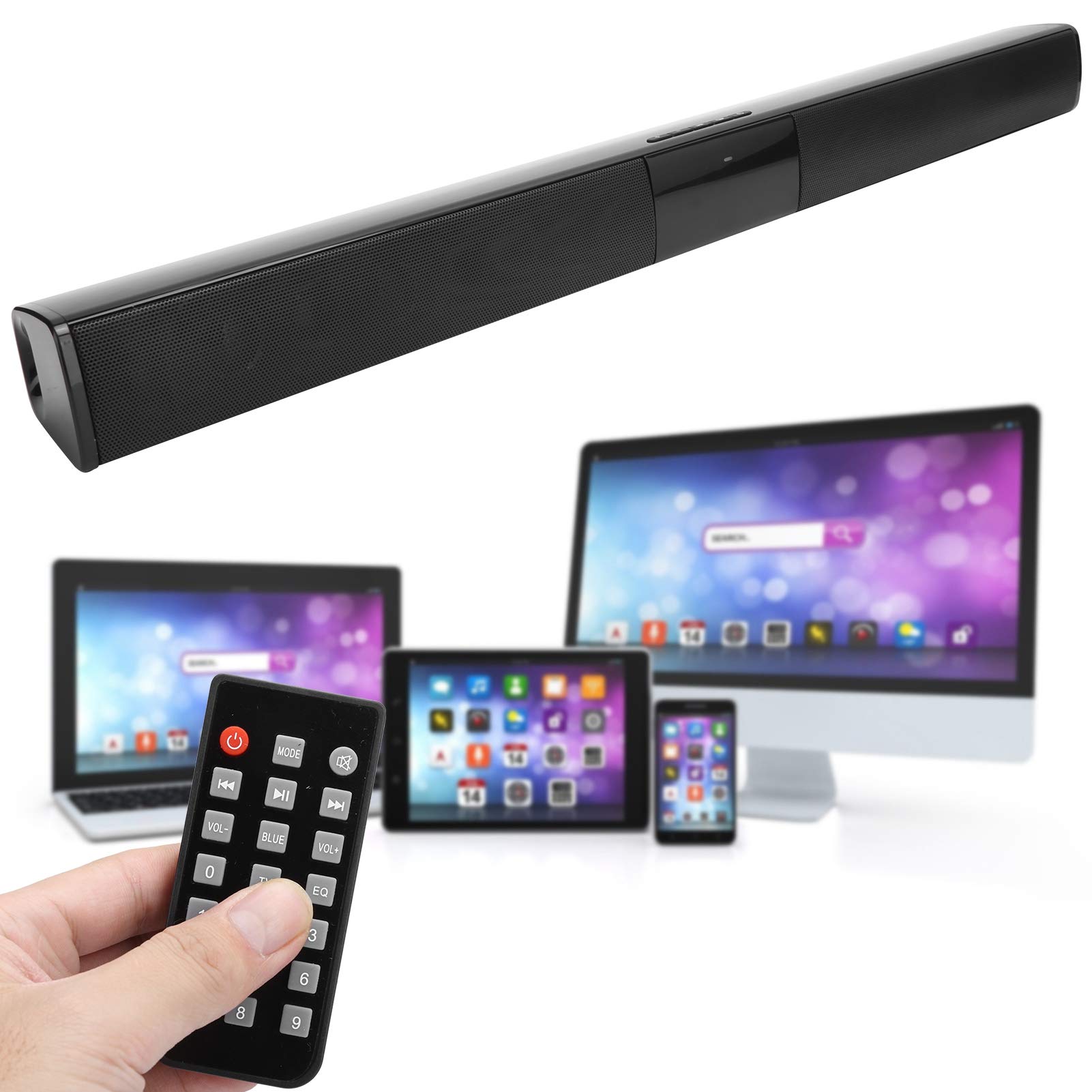 Micro USB 5V BS-28B longue barre de son Bluetooth sans fil, haut-parleur sans fil HIFI universel avec caisson de basses pour télévision, haut-parleur rechargeable pour une utilisation extérieure et in