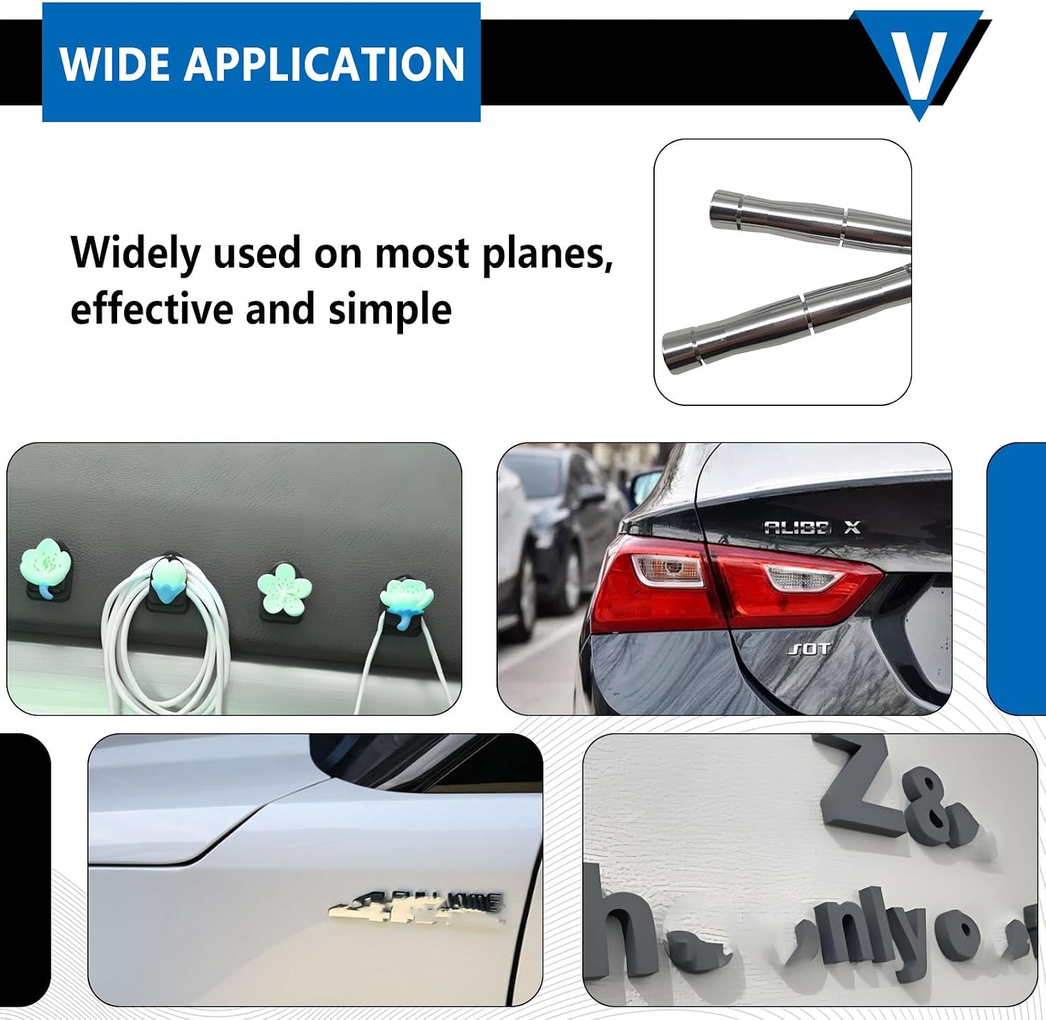 Emblem Removal Tool Vinyl Wrap Tools, Vinyl Wraps Car Surface Emblem Logo Plate Line with 23 Pieces PE Cables for Car Wrapping Film Installation