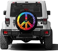 Vista 1 de Foruidea Chic Tie Dye - Funda de repuesto para neumático de repuesto con agujero de cámara de respaldo, cubierta de neumático para remolque, RV, SUV