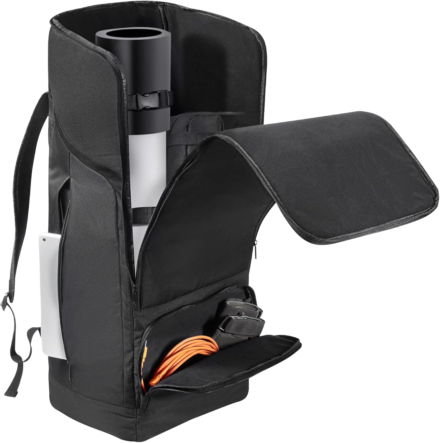 VEVOR Telescope Case, 29.9", Telescope Storage Backpack with Secure Strap, Pockets and Cozy Shoulder Traps, Shock-Absorbent Telescope Carrying Case for Optical Tube & Tripod, Counterweight Pocket