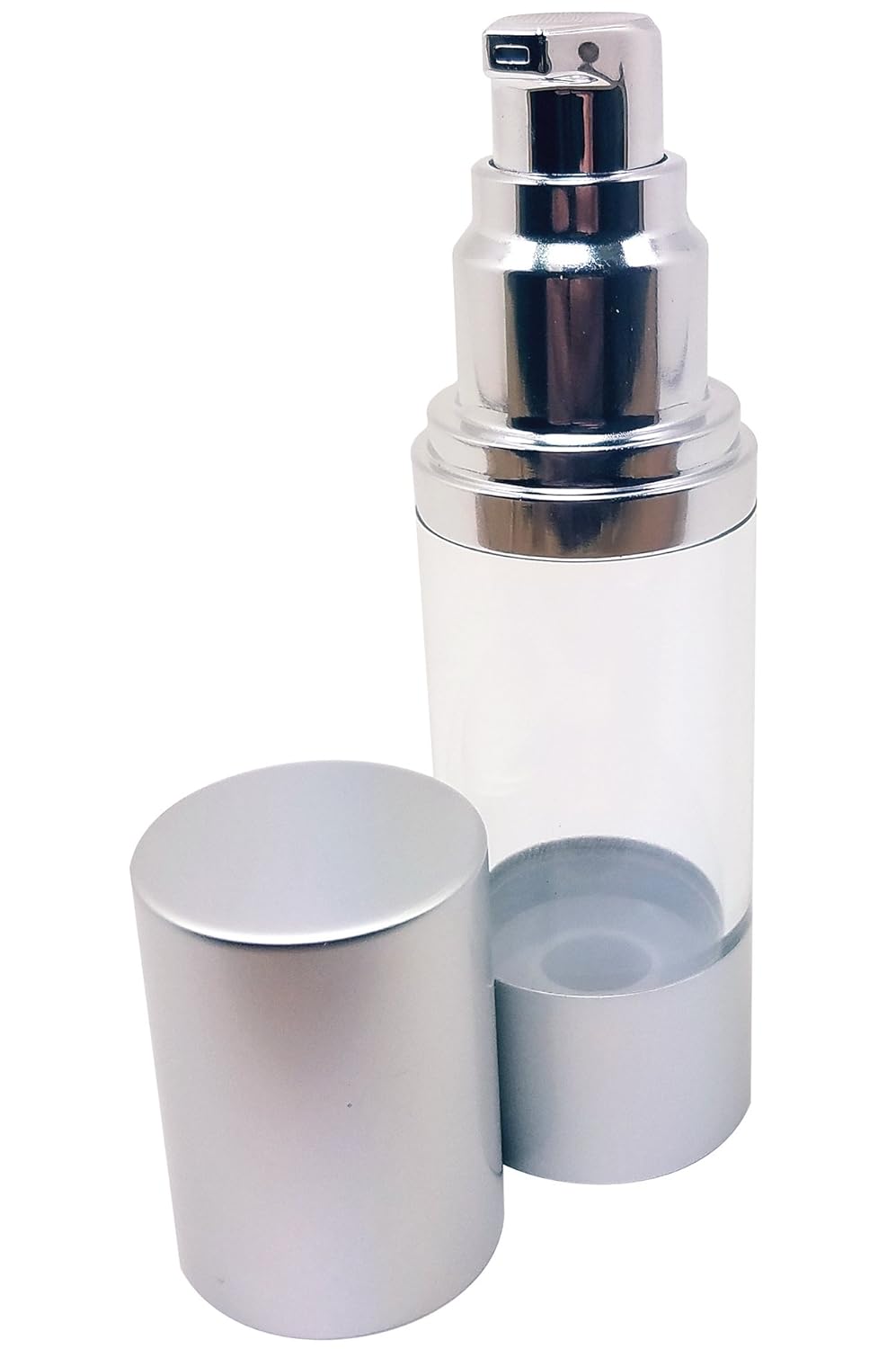 Perfume Studio Airless Pump Bottle Refillable; 1 oz. Ideal Airless Dispenser Container for Travel Made from BPA Free Clear Durable Plastic. (30ml - 6, Airless Pump Bottle)